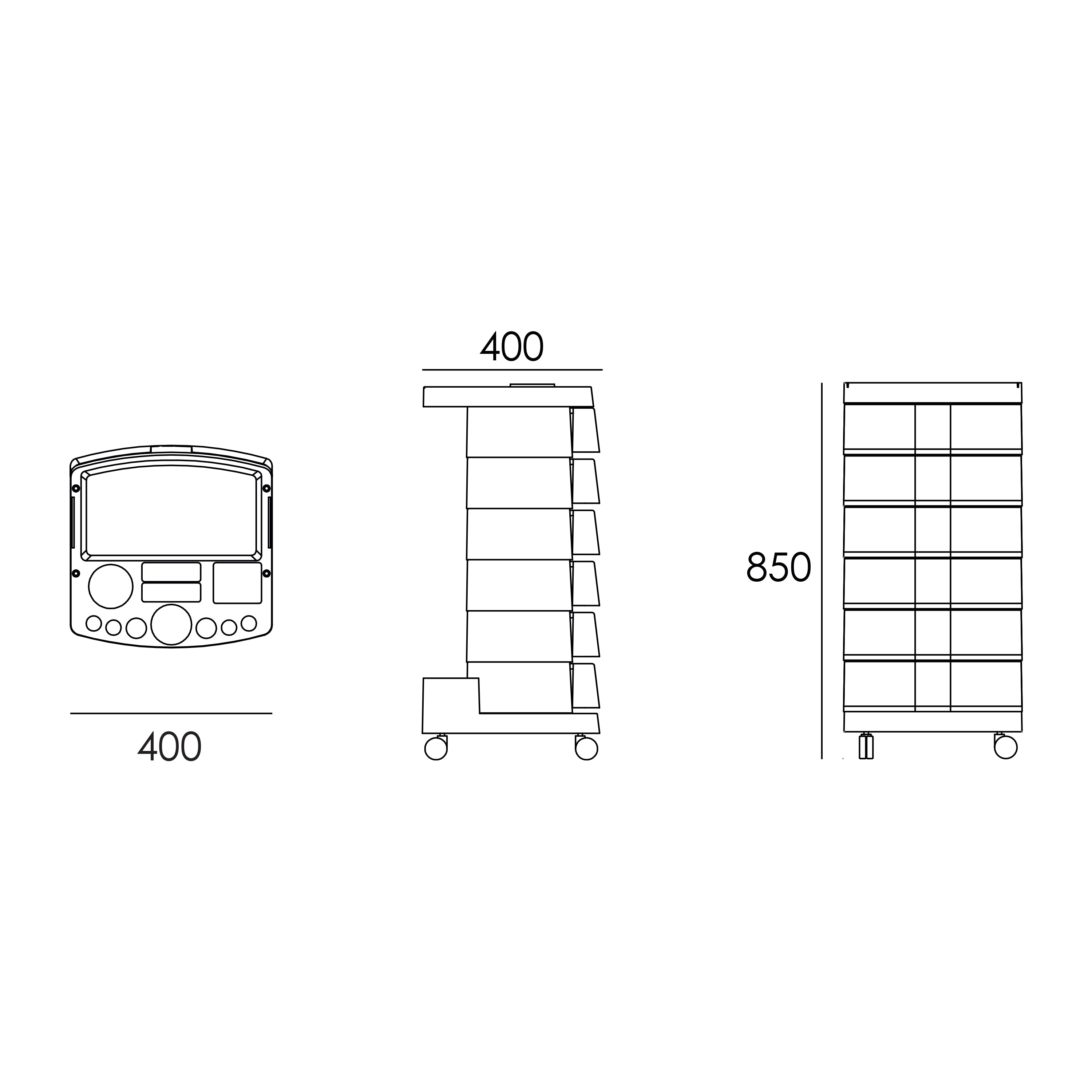 Carrito Mesa Auxiliar Multifuncional Great 1808N Maletti