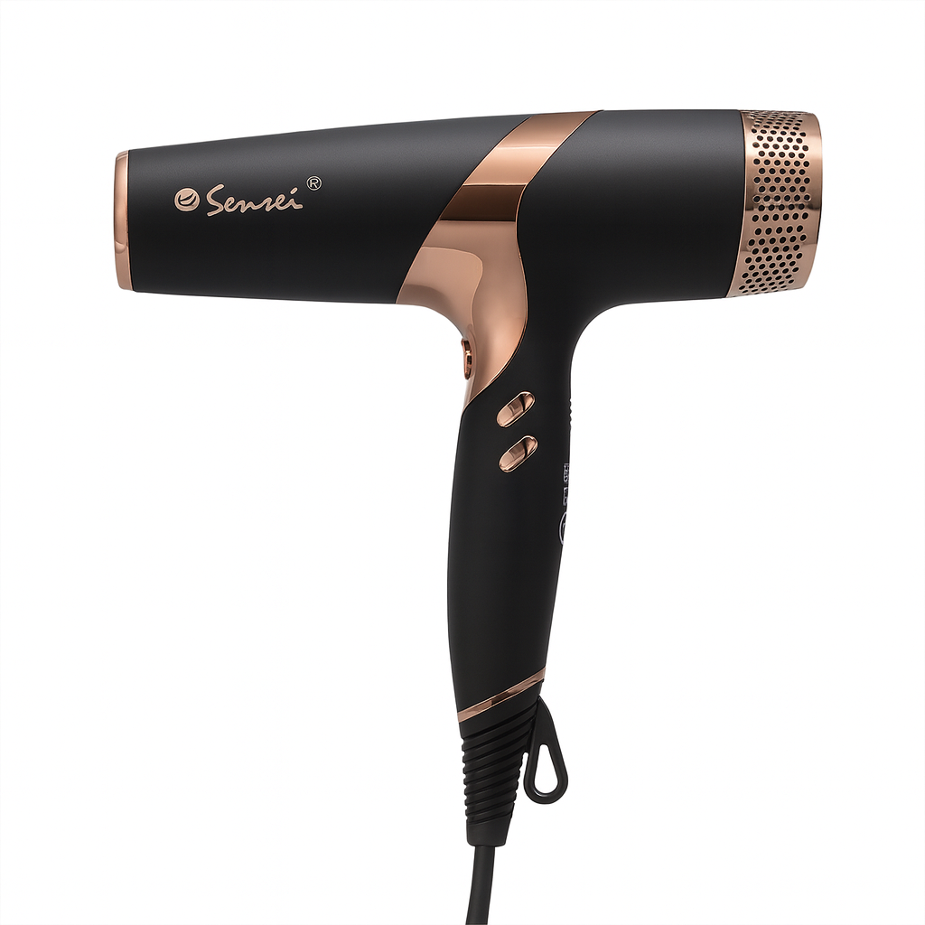 Secadora De Cabello Profesional Chronos Turbo Gold Rose Air Sensei