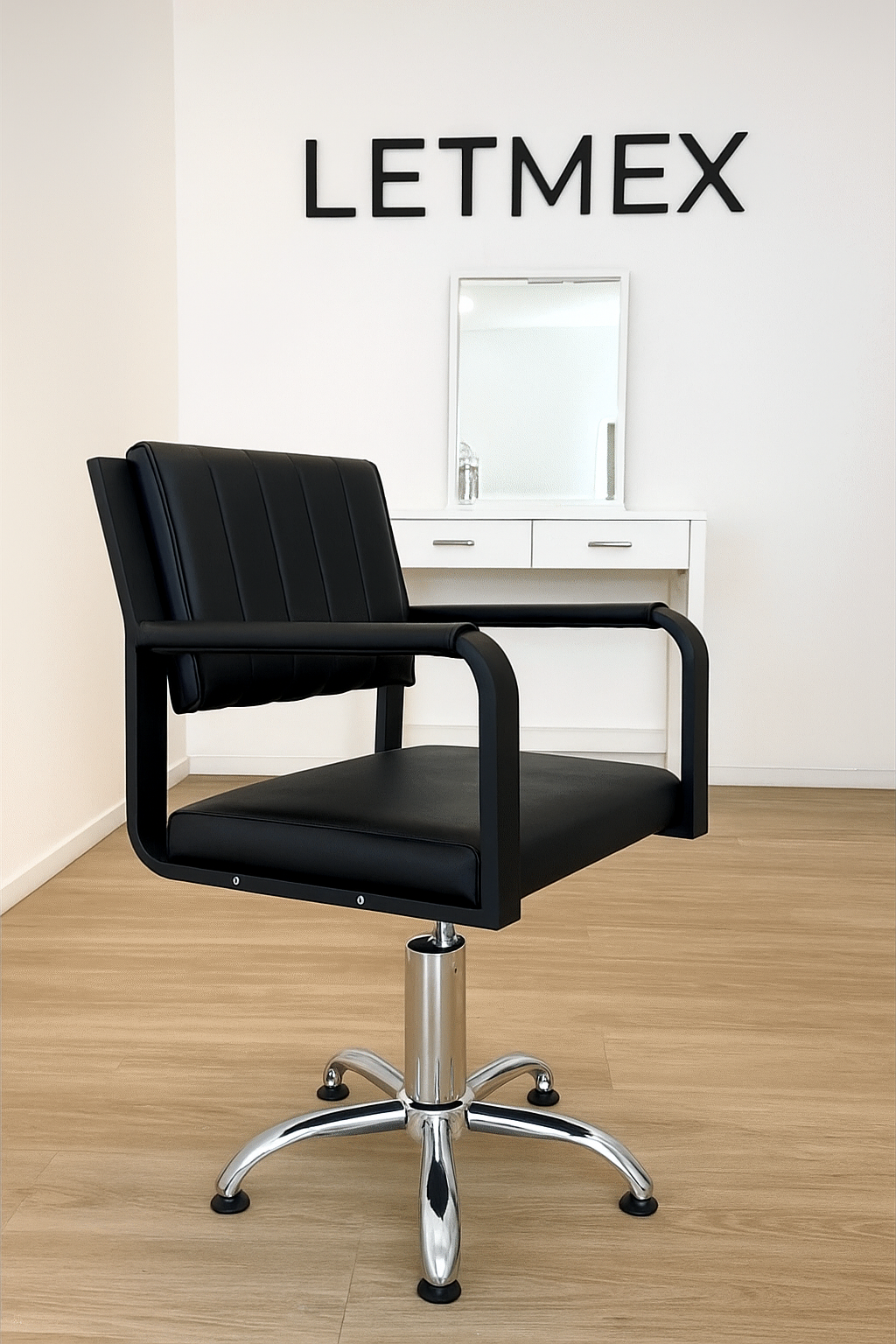 Silla corte Salon B196 Letmex Negro