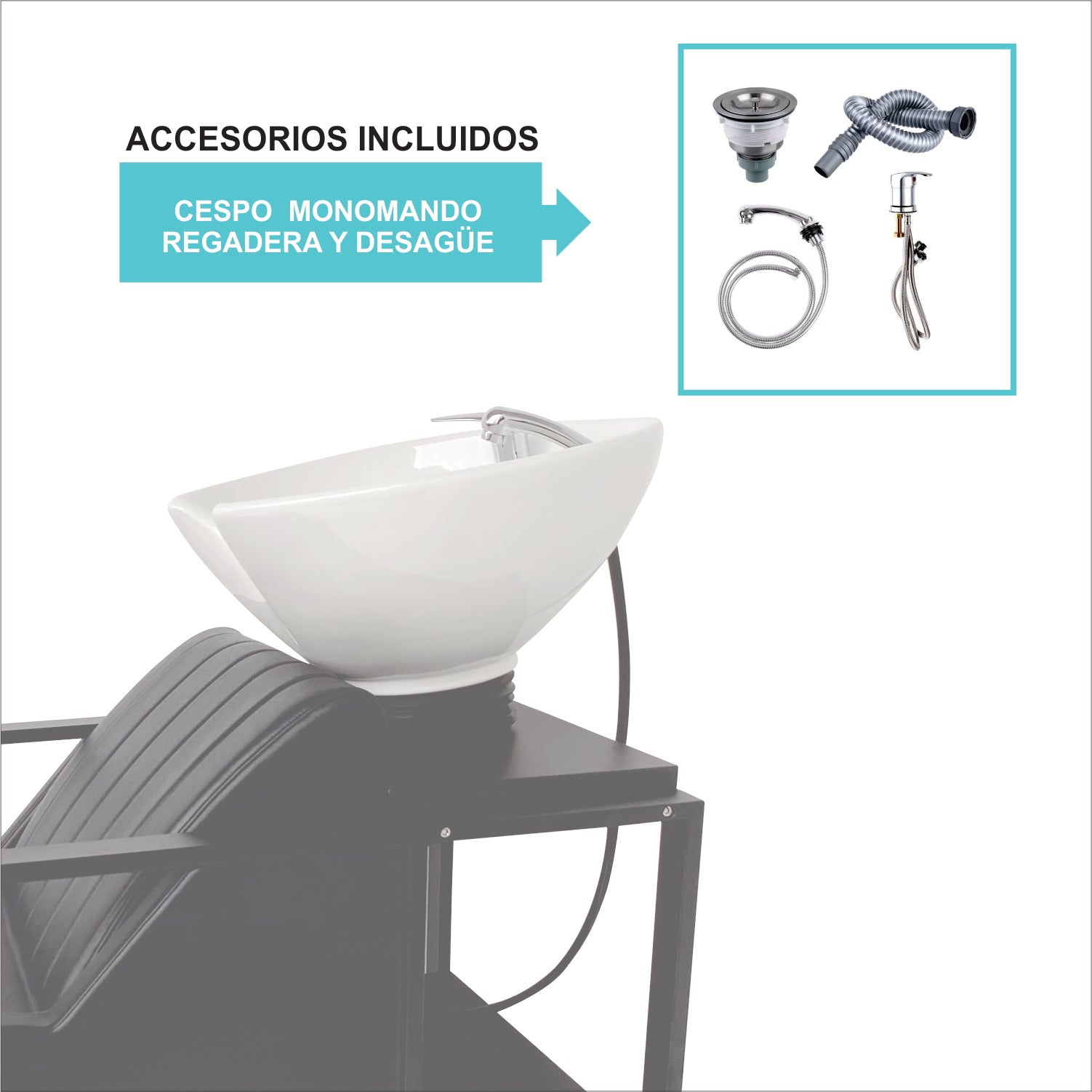 Lavacabezas Reclinable Cerámica Letmex C71