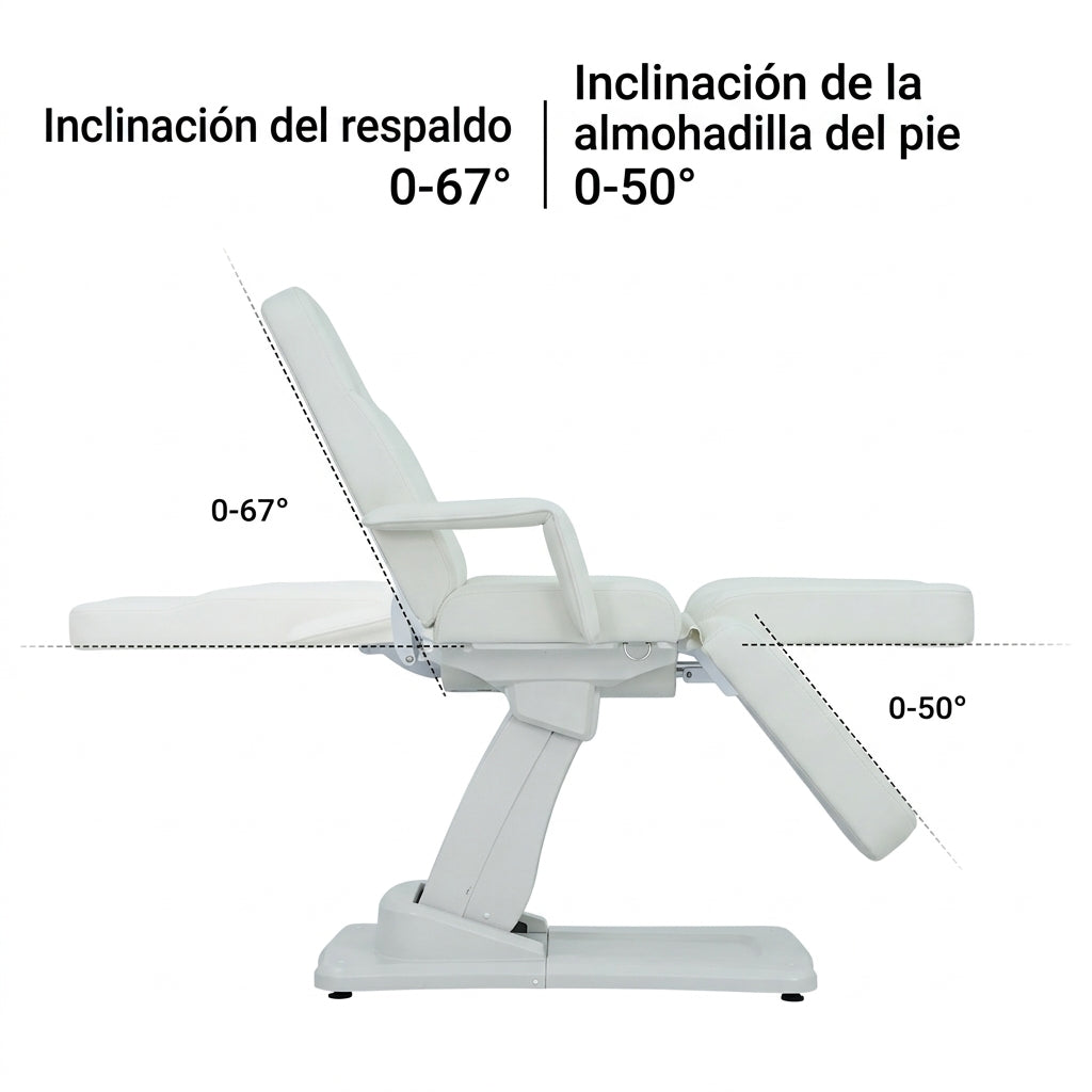 Camilla Eléctrica Spa y Estética Letmex M6011  3 Motores Respaldo y Reposapiés Ajustables