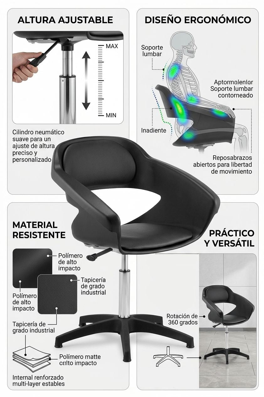 Combo estetica Lavacabeza+Auxiliar+Silla neumatica Letmex *EXCLUSIVO ONLINE*