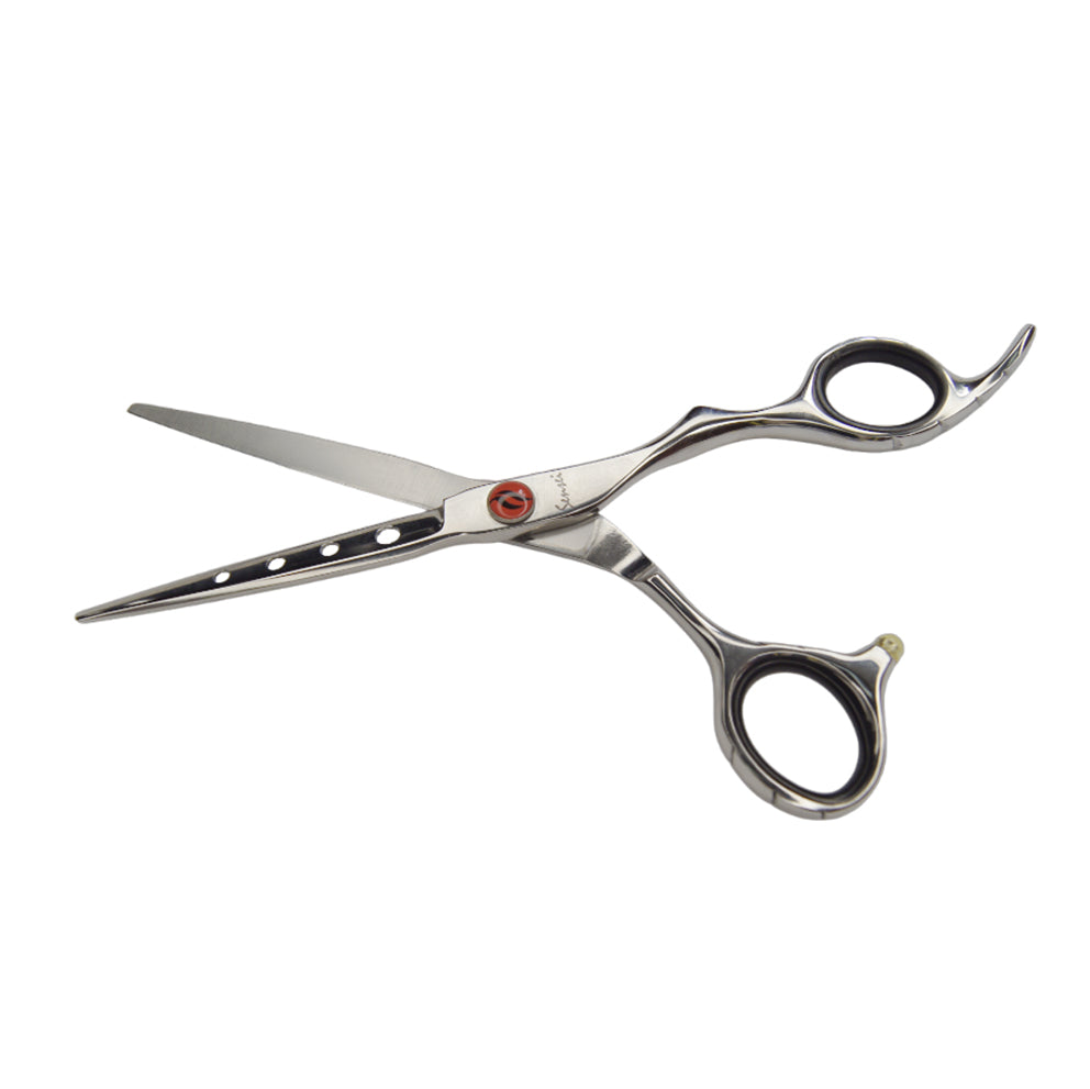 Tijera De Corte Profesional Con Orificios y Descanso SK76 Sensei By Letmex 6"