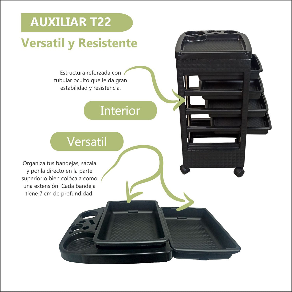 Carrito Auxiliar Multifuncional T22 Letmex