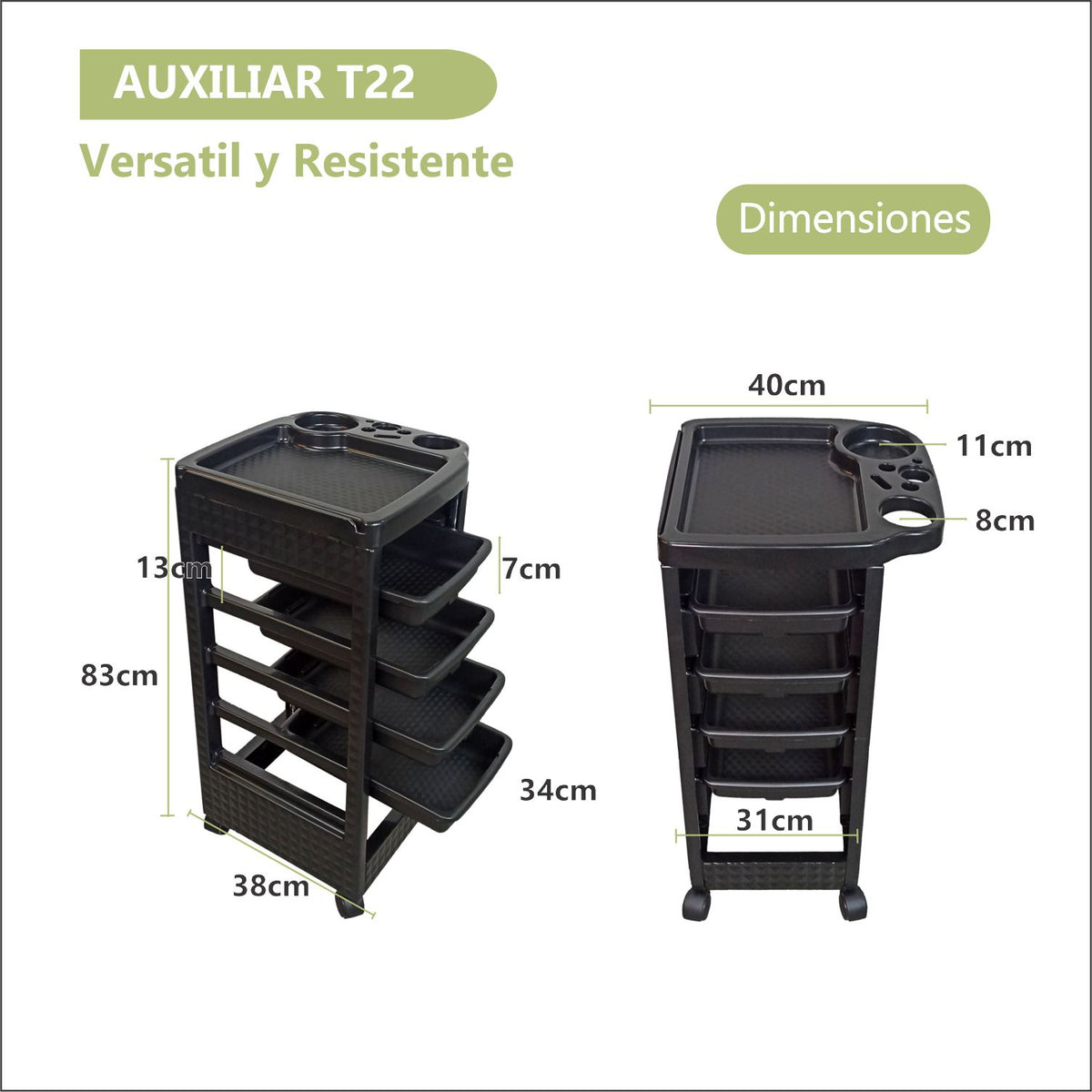 Carrito Auxiliar Multifuncional T22 Letmex