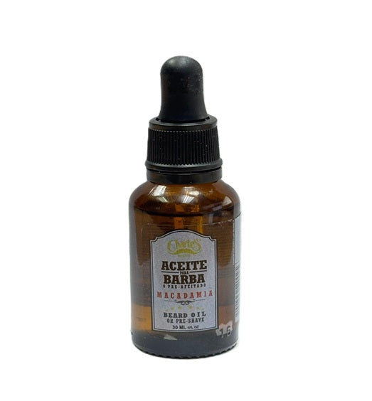 Aceite Pre Afeitado Para Barba Macadamia Charle´s 30ml