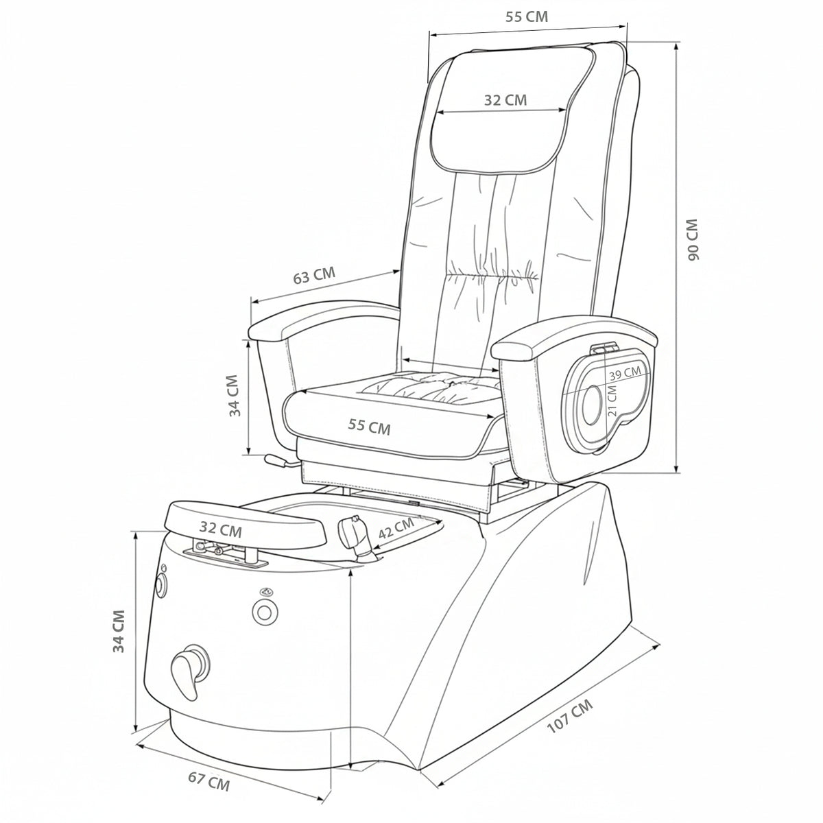 Spa Pedicure Con Masaje TS1105-MK Letmex