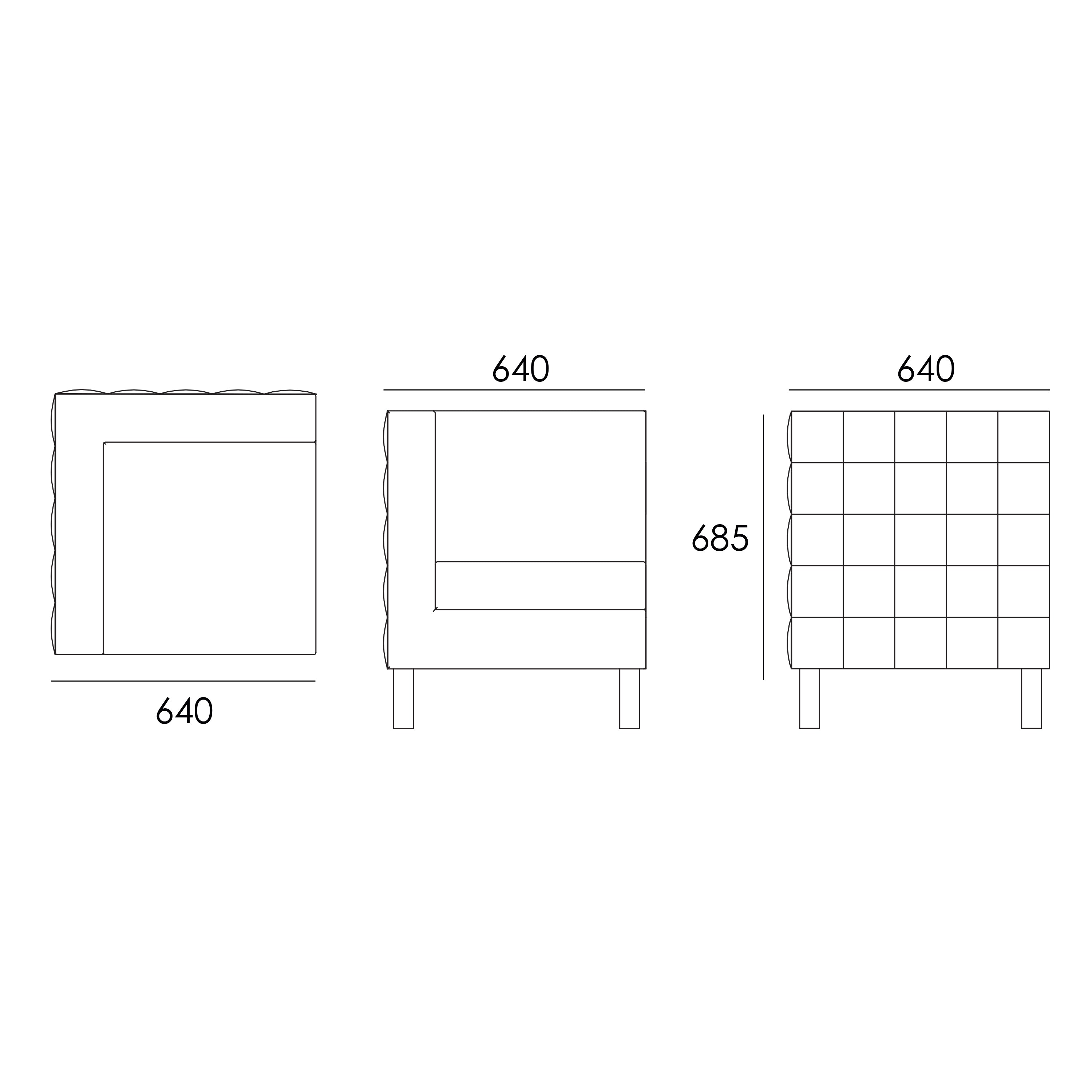 Sillón de espera individual modular W25 LETMEX