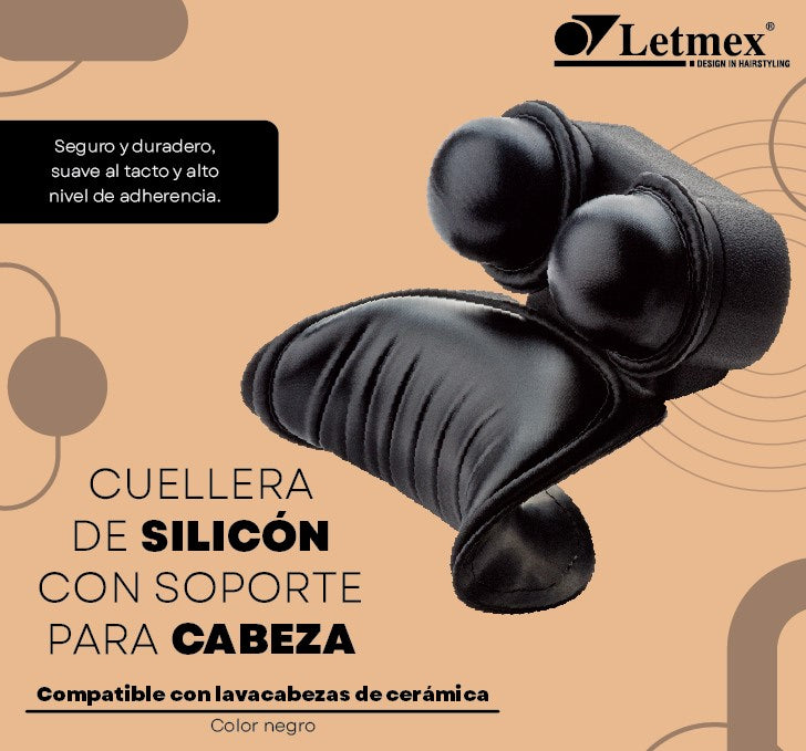 Cuellera De Silicon Para Lavacabezas Con Soporte Para Cabeza XL039 Letmex