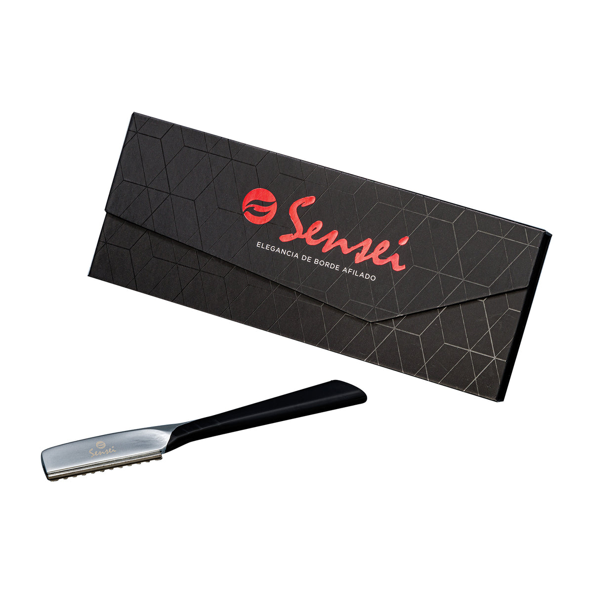 Kit Clásico De Afeitado Peine Porta Navaja Con Navajas Sensei