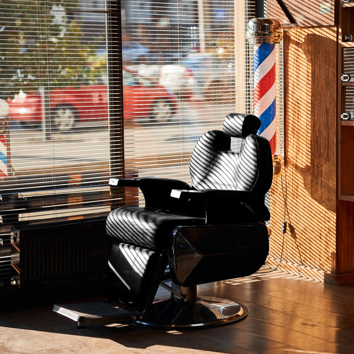 Sillón Hidráulico de Barberia Letmex Negro A20 *EXCLUSIVO ONLINE*