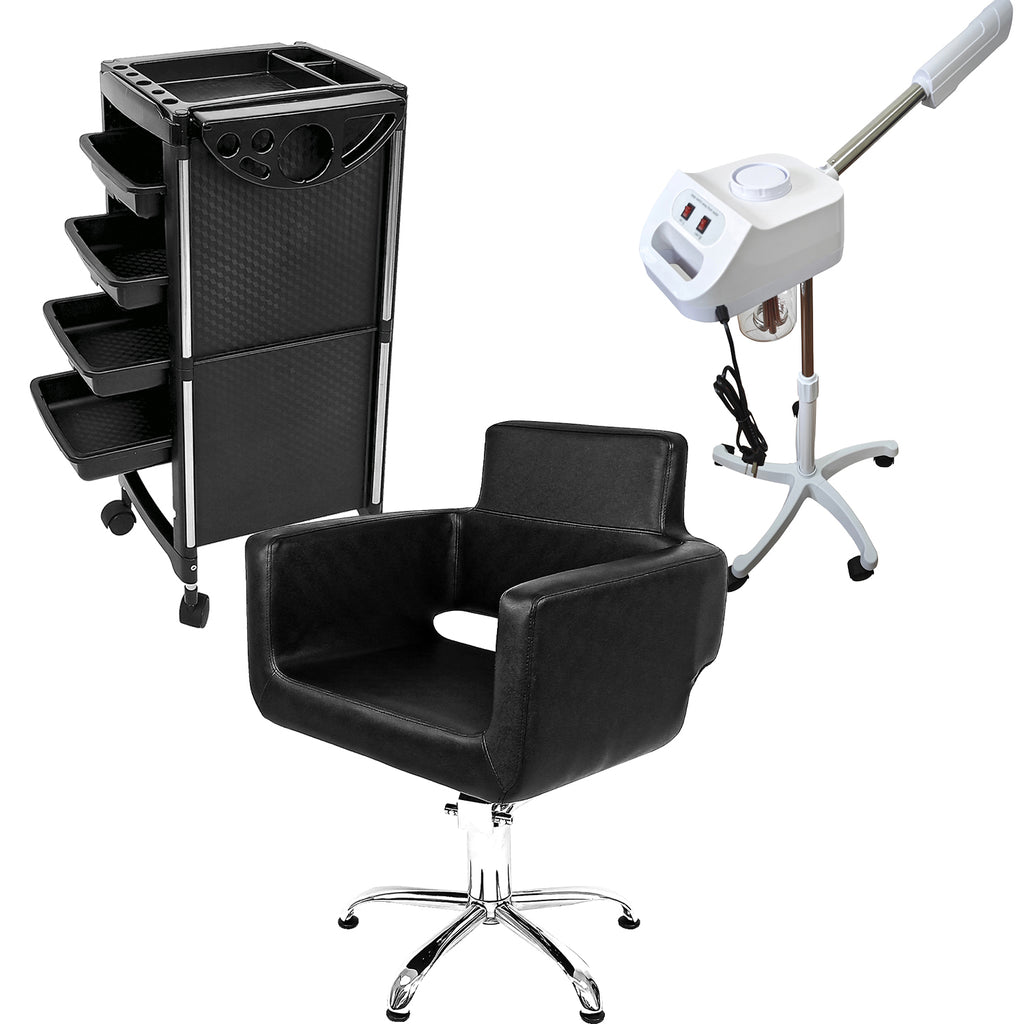 PROMOCIÓN Combo de Corte Silla más Carrito Auxiliar más Vaporizador Facial