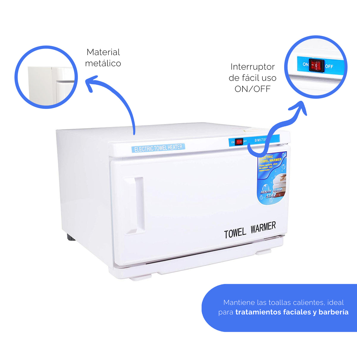 Calentador De Toallas Con Lámpara UV BM1750 Letmex