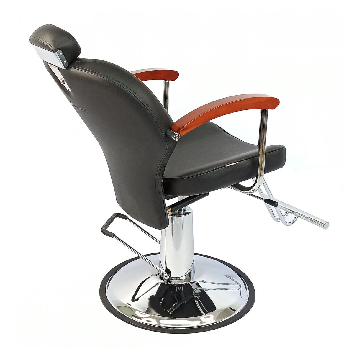 Silla Corte Reclinable LET-2201N marca LETMEX para estética de corte  con base oval silla barbero
