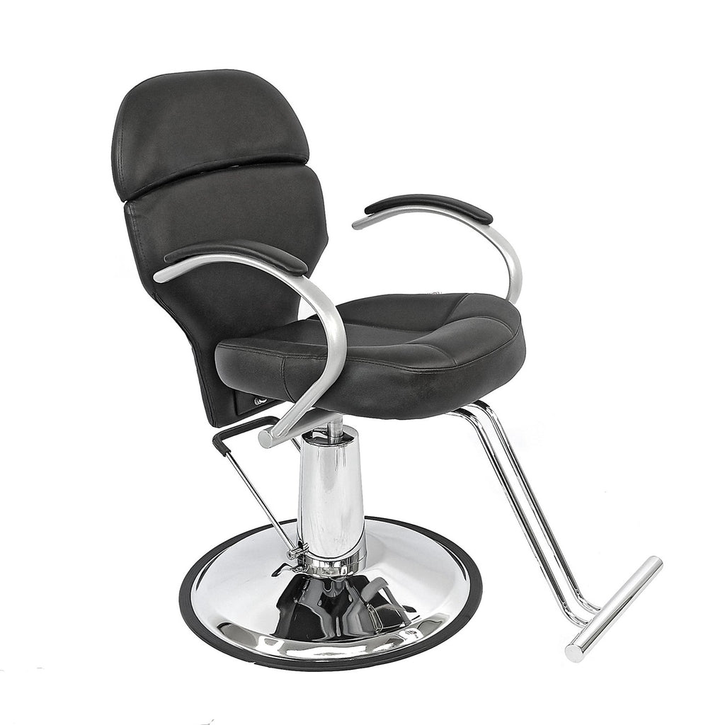 Silla LET-2206N marca LETMEX para estetica de corte  con base oval silla barbero