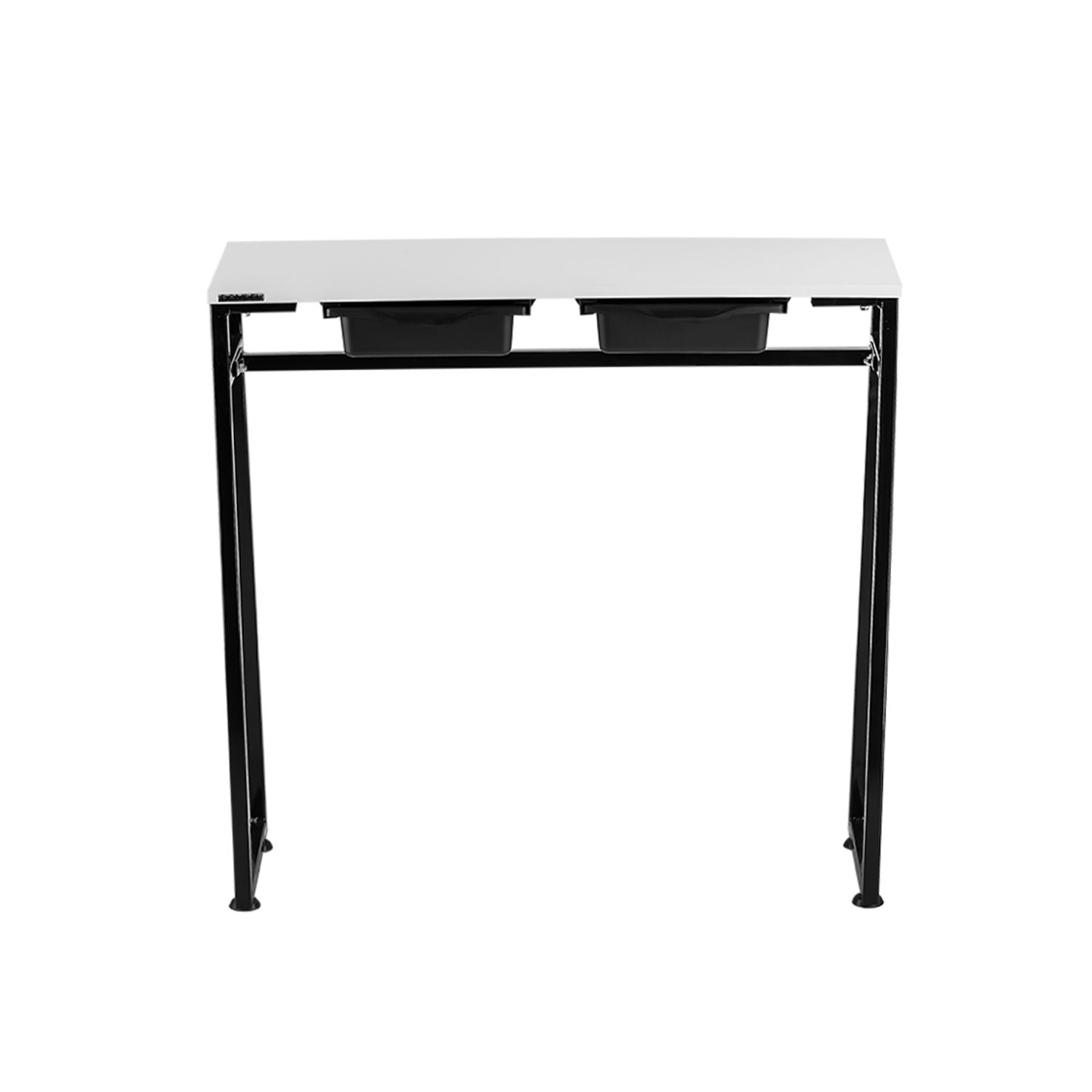 Mesa Portátil Manicure Con Cajones Andes Metálica Negro / Blanco Letmex *EXCLUSIVO ONLINE*