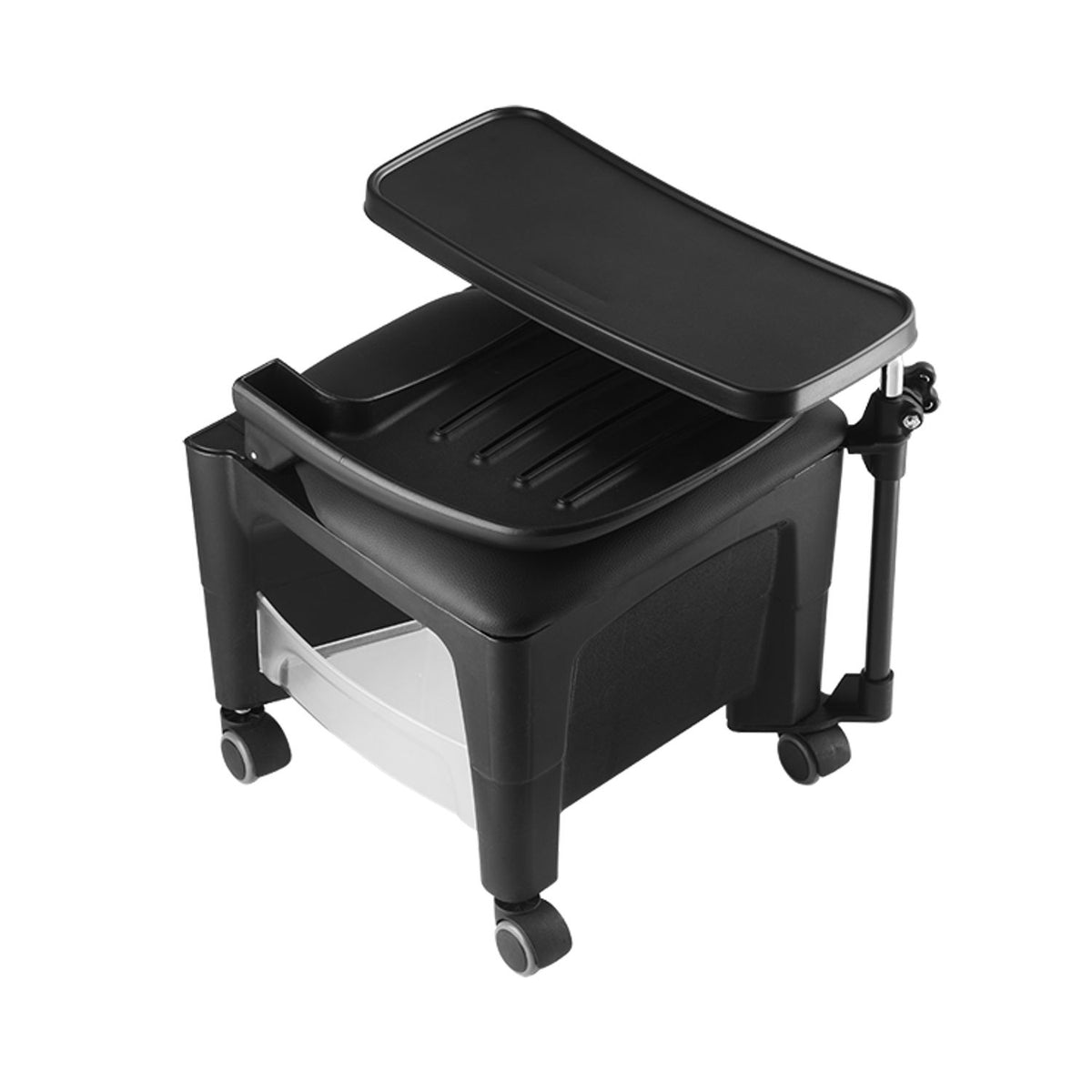 Mesa Portátil Manicure Negra 450 Bari Con Ruedas Letmex