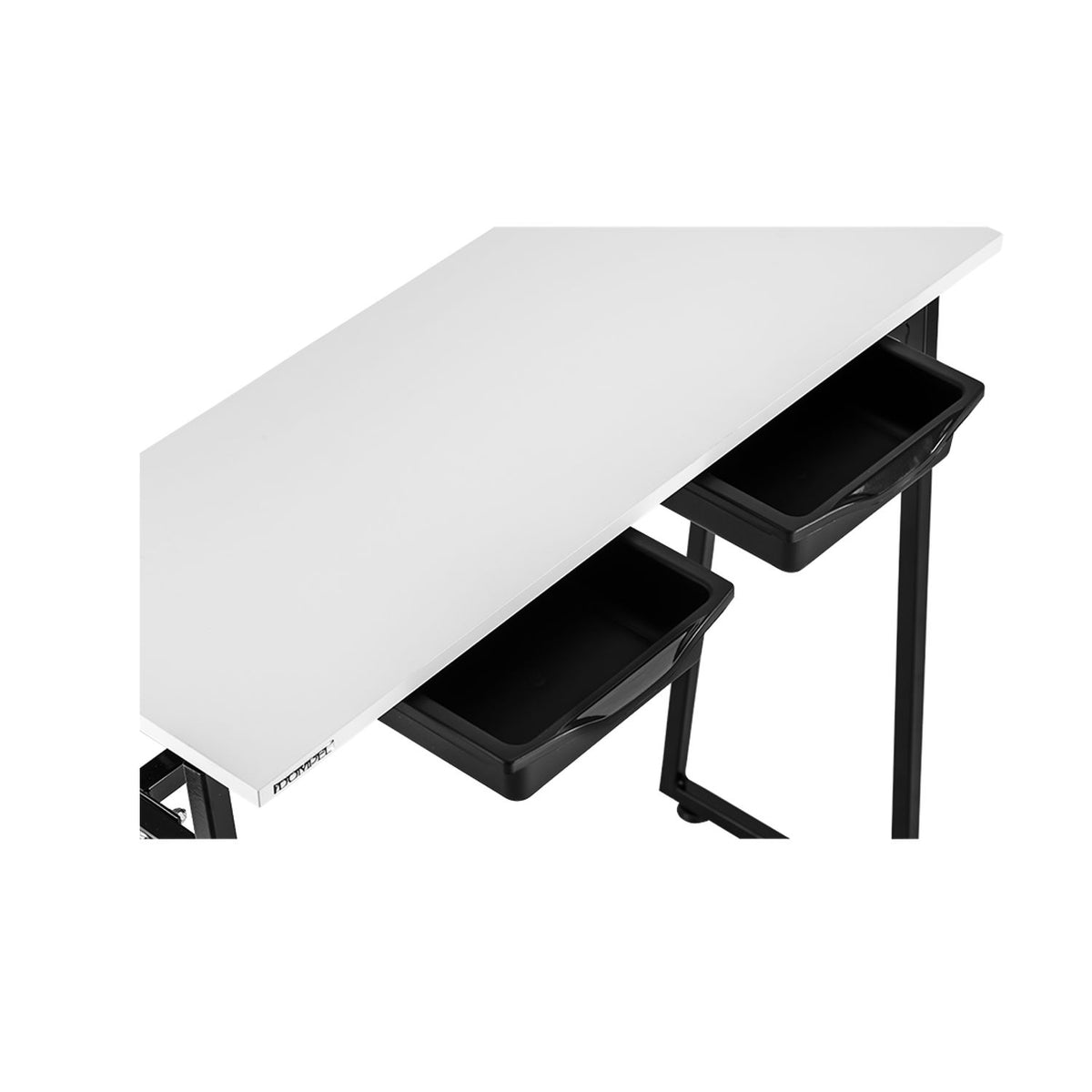 Mesa Portátil Manicure Con Cajones Andes Metálica Negro / Blanco Letmex *EXCLUSIVO ONLINE*
