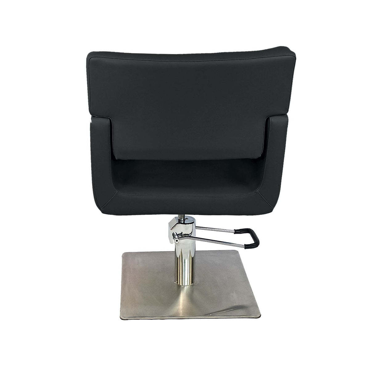 Silla B123 marca LETMEX color Negro para estetica de corte con cuadrada silla barbero