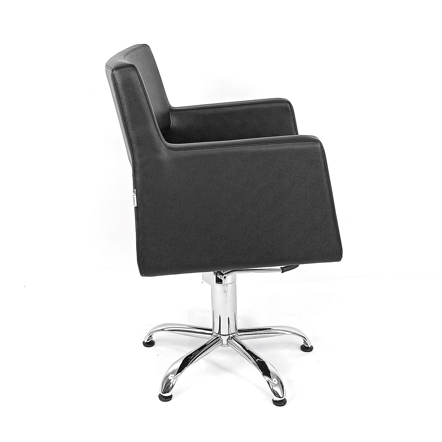 Silla para estetica B125 marca LETMEX  de corte  con base de estrella silla barbero