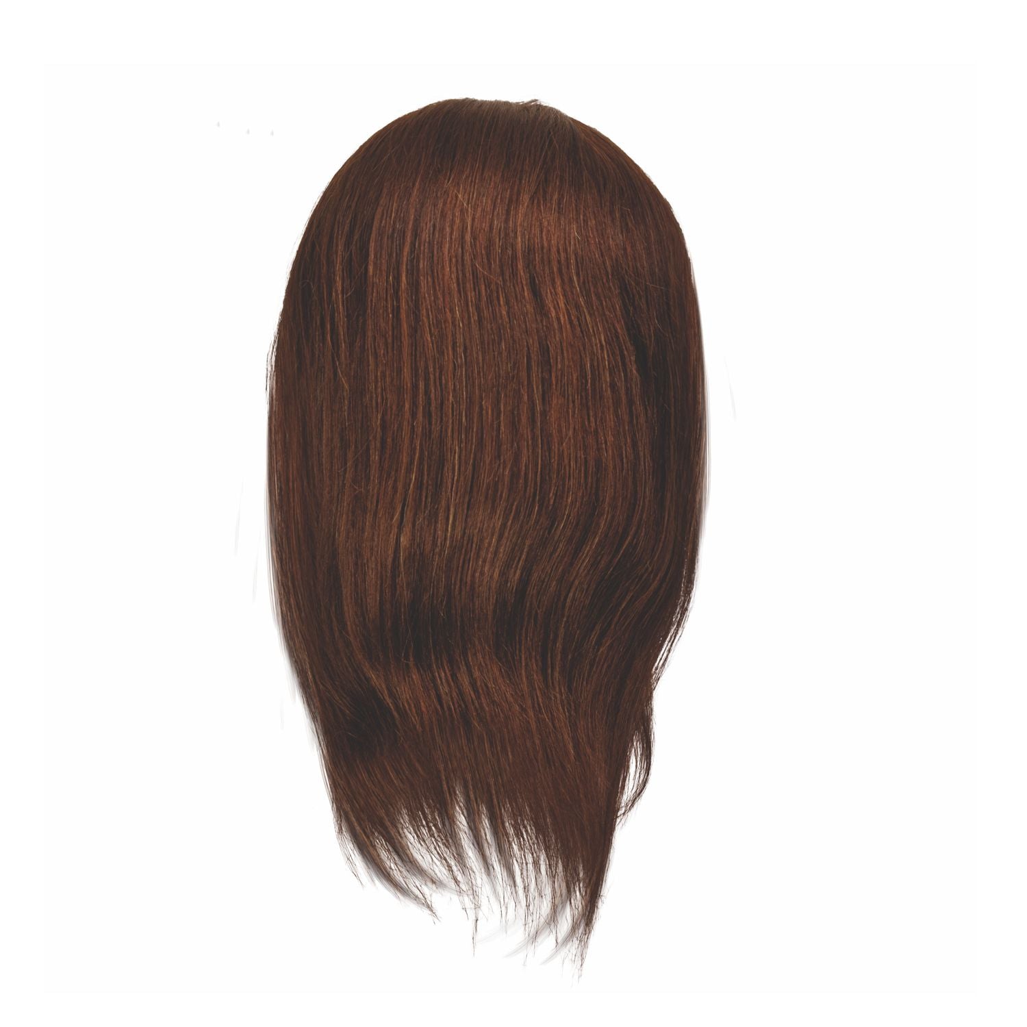 Cabezote Cabello Natural Castaño Oscuro 18 pulgadas