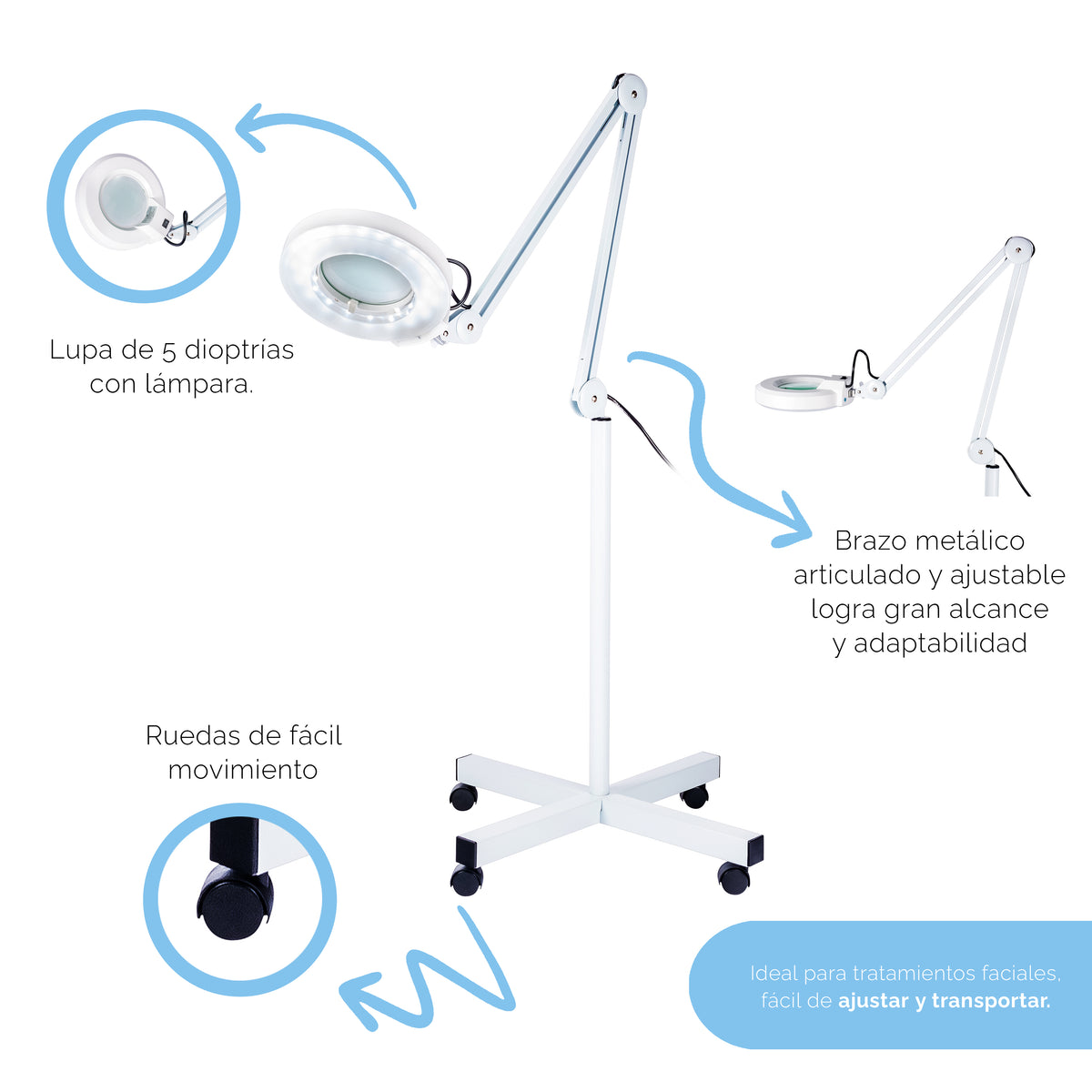Lupa Con Lámpara BM3150 Letmex