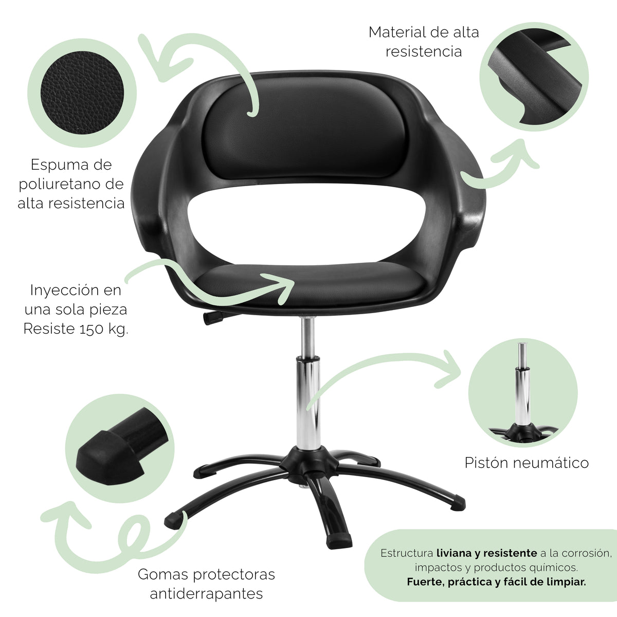 Silla De Corte Neumática PRIMMA Letmex *EXCLUSIVA ONLINE*