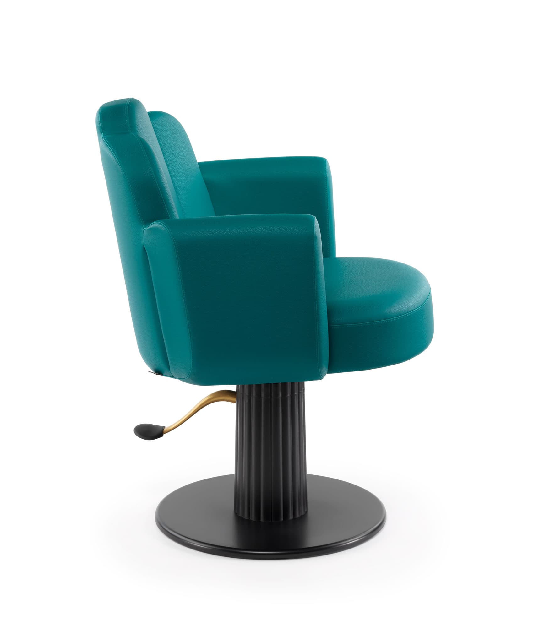 Silla Sarah color  Verde 34191 marca Maletti base negra circular