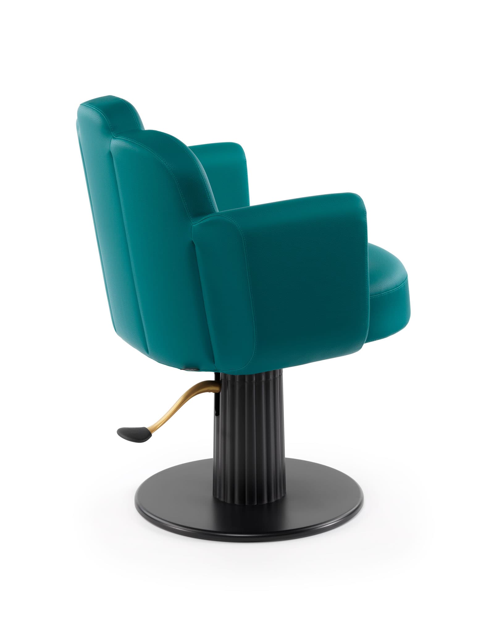 Silla Sarah color  Verde 34191 marca Maletti base negra circular
