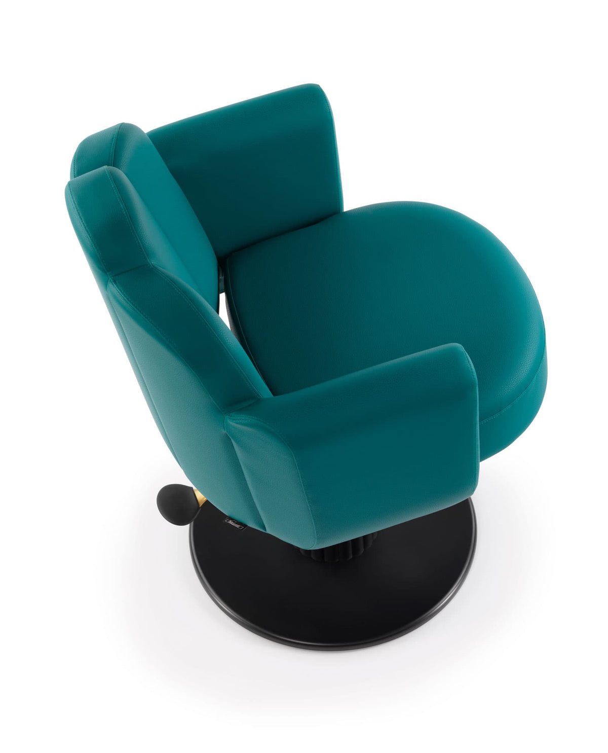 Silla Sarah color  Verde 34191 marca Maletti base negra circular