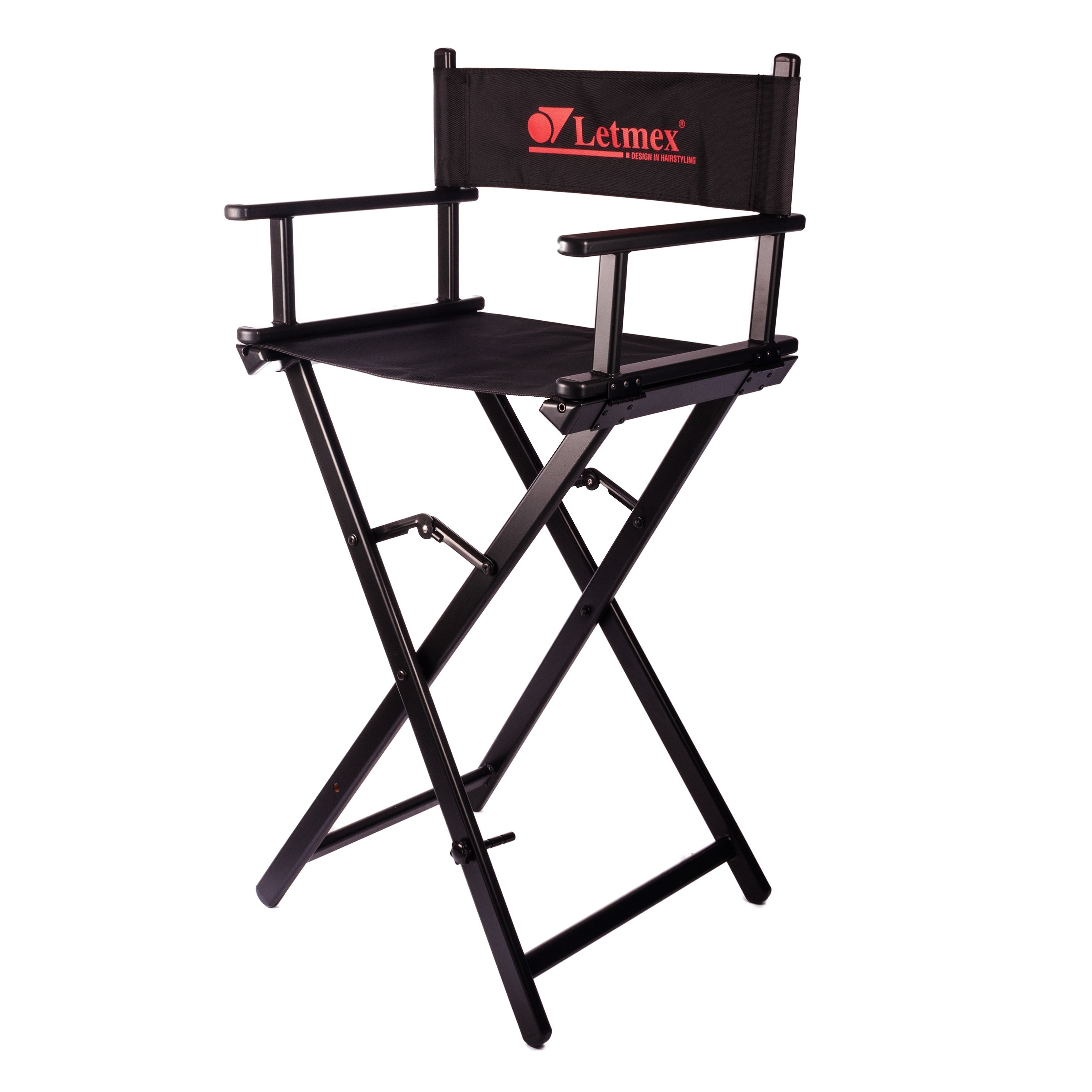 Silla Maquillaje Tipo Director KSC-02 Letmex Negra Plegable