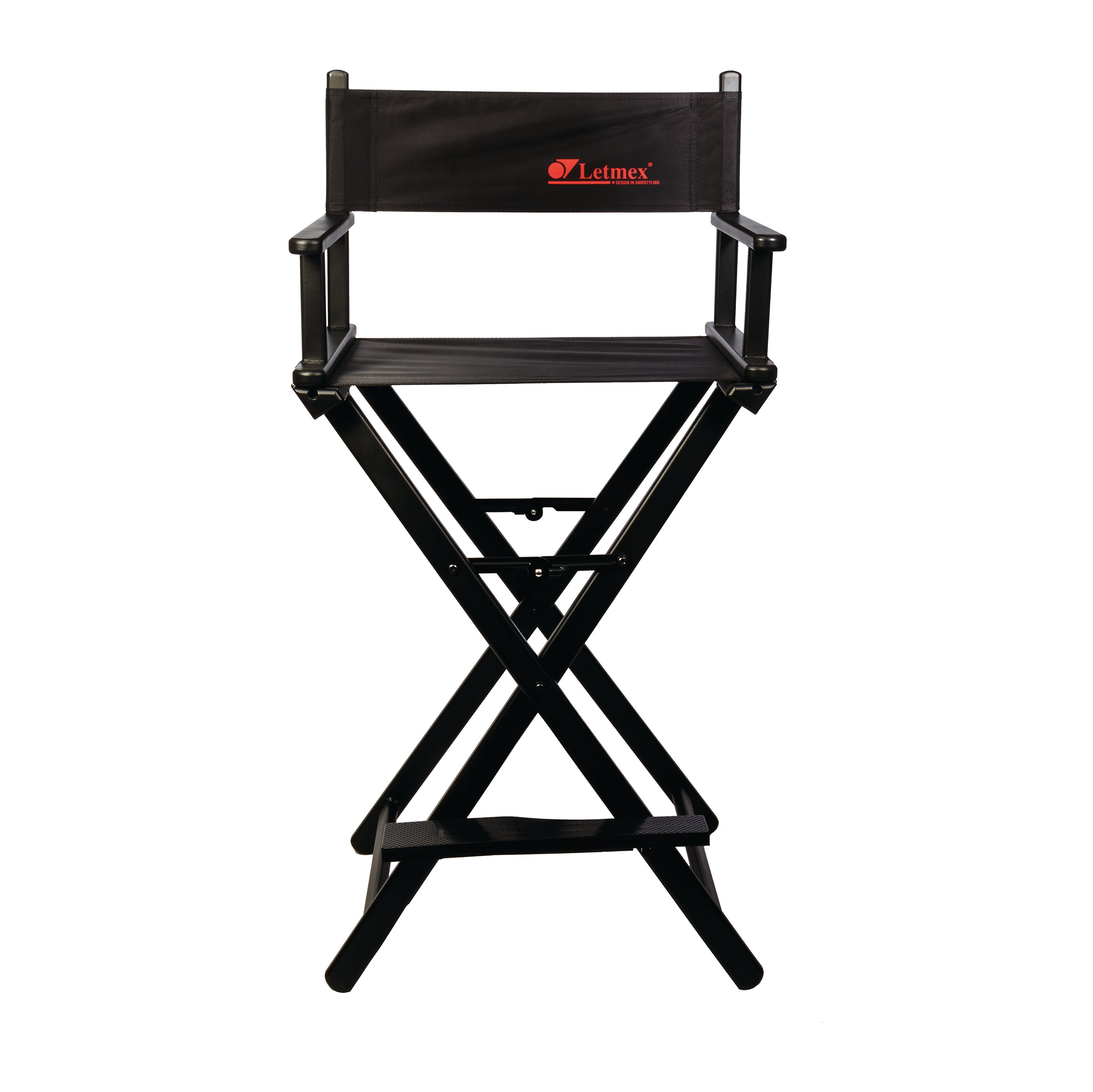 Silla Maquillaje Tipo Director KSC-02 Letmex Negra Plegable
