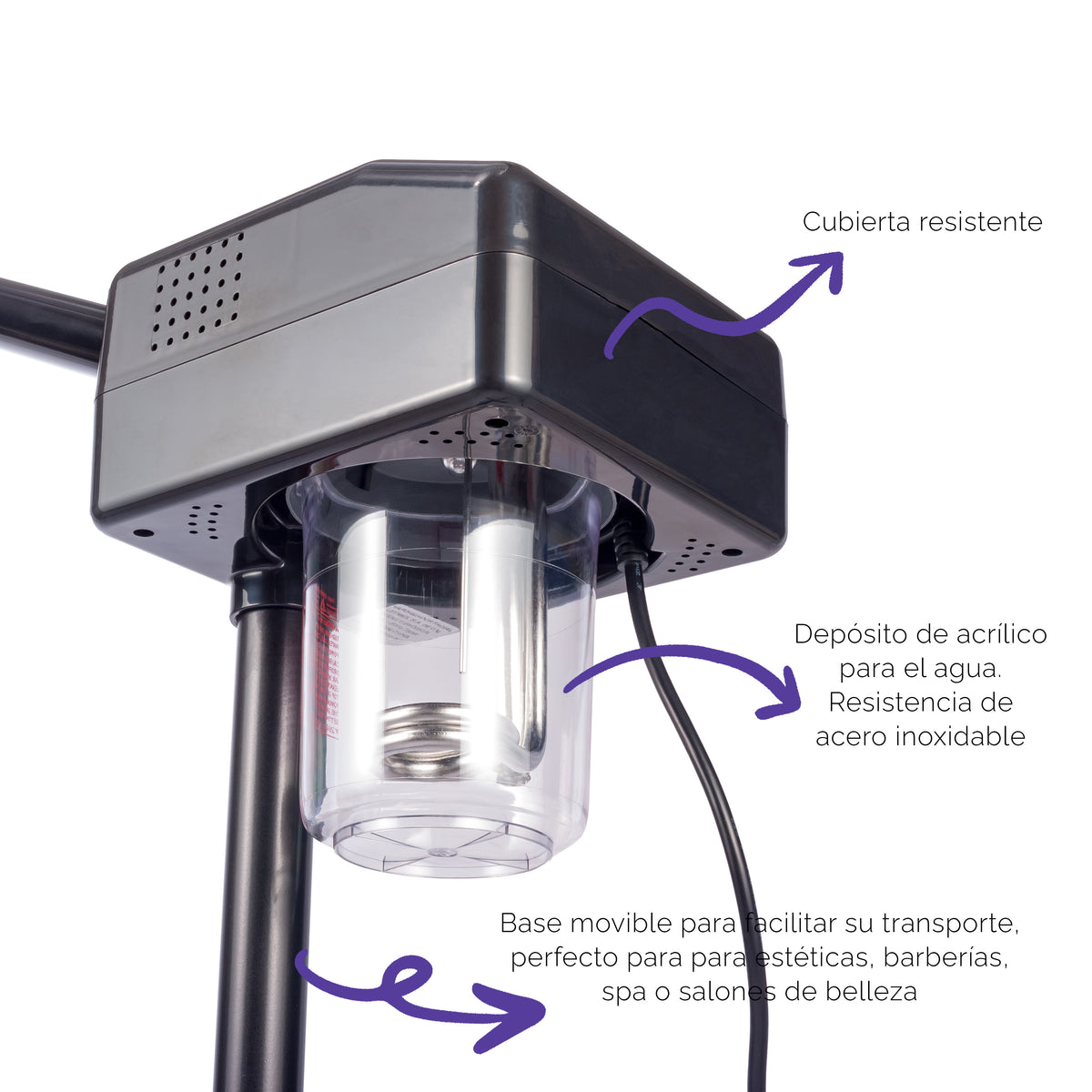 Vaporizador Facial Negro BM3053B Letmex