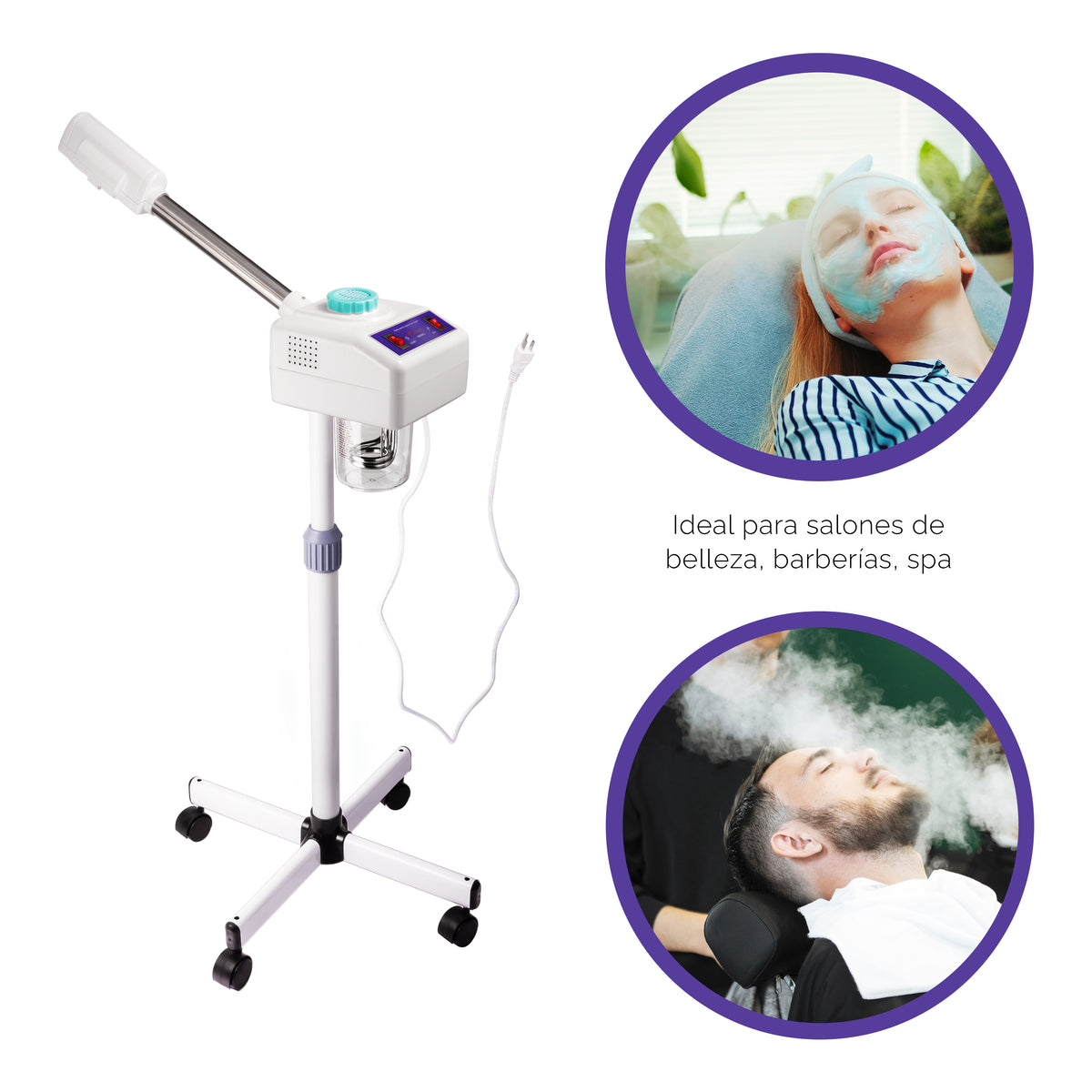 Vaporizador Facial Ozono con Lupa y Luz Led BM3058 Letmex