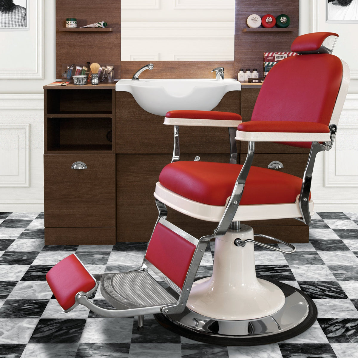 Silla barberia P7032 Zerbini by Maletti