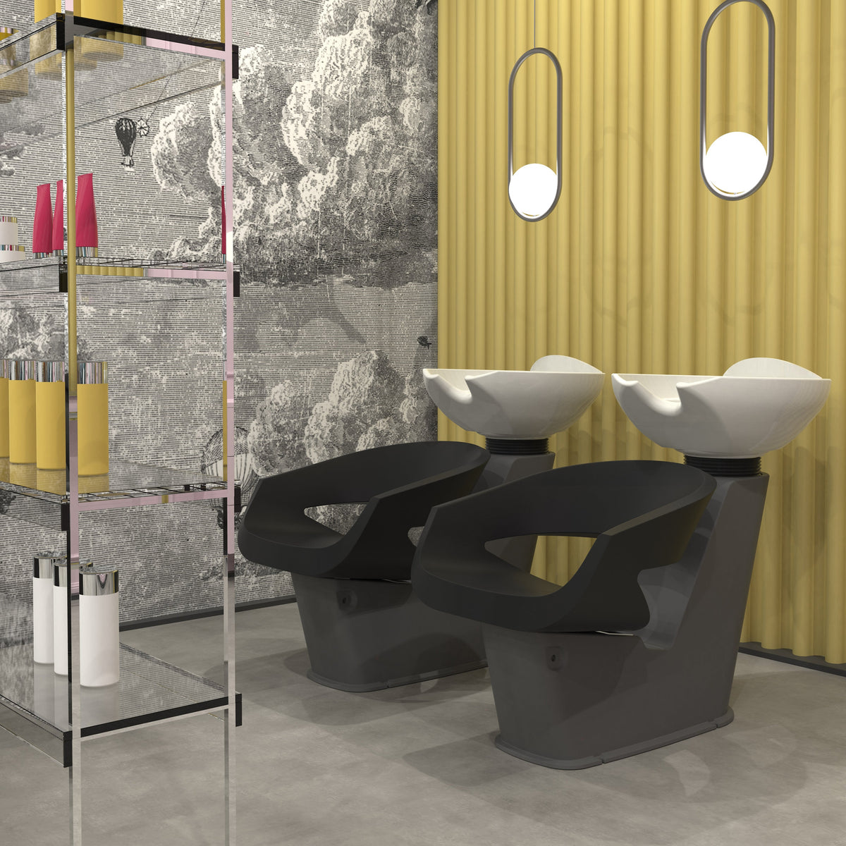 Lavacabezas cerámica Lady Caruso 4626 Maletti